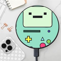 Adventure Time Beemo Bmo Illustration Cartoons Wireless Fast Charger(black) by Sarkoni