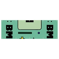 Adventure Time Beemo Bmo Illustration Cartoons Banner And Sign 12  X 4  by Sarkoni