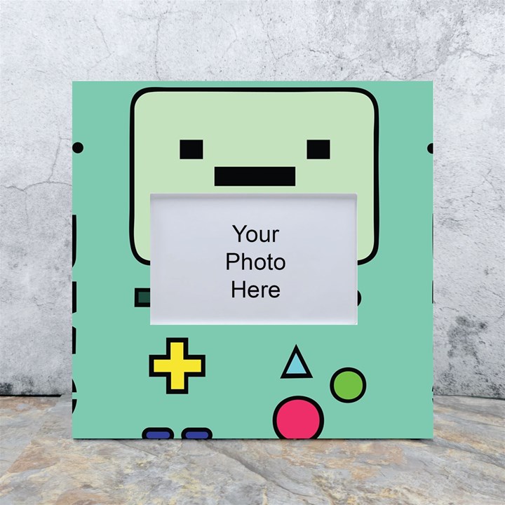 Adventure Time Beemo Bmo Illustration Cartoons White Box Photo Frame 4  x 6 