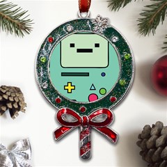 Adventure Time Beemo Bmo Illustration Cartoons Metal X mas Lollipop With Crystal Ornament by Sarkoni