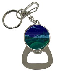 Adventure Time Cartoon Night Green Color Sky Nature Bottle Opener Key Chain by Sarkoni