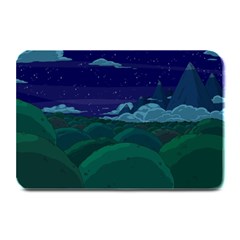 Adventure Time Cartoon Night Green Color Sky Nature Plate Mats by Sarkoni