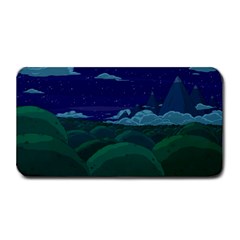 Adventure Time Cartoon Night Green Color Sky Nature Medium Bar Mat by Sarkoni