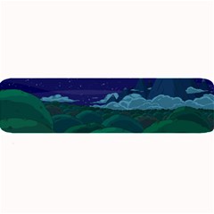 Adventure Time Cartoon Night Green Color Sky Nature Large Bar Mat by Sarkoni