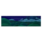 Adventure Time Cartoon Night Green Color Sky Nature Oblong Satin Scarf (16  x 60 ) Front