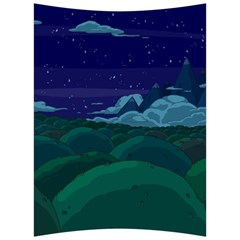 Adventure Time Cartoon Night Green Color Sky Nature Back Support Cushion by Sarkoni