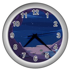 Cartoon Character Wallpapper Adventure Time Beauty In Nature Wall Clock (silver) by Sarkoni