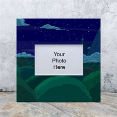 Adventure Time Cartoon Night Green Color Sky Nature White Box Photo Frame 4  X 6  by Sarkoni