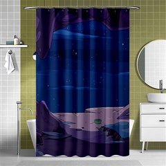 Cartoon Character Wallpapper Adventure Time Beauty In Nature Shower Curtain 48  X 72  (small)  by Sarkoni