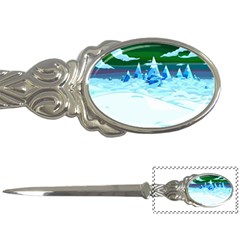 Frost Mountains Illustration Adventure Time Fantasy Art Landscape Letter Opener by Sarkoni