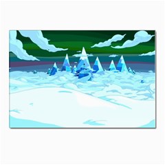 Frost Mountains Illustration Adventure Time Fantasy Art Landscape Postcard 4 x 6  (pkg Of 10) by Sarkoni