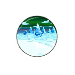 Frost Mountains Illustration Adventure Time Fantasy Art Landscape Hat Clip Ball Marker (4 Pack) by Sarkoni