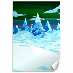 Frost Mountains Illustration Adventure Time Fantasy Art Landscape Canvas 24  X 36  by Sarkoni