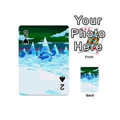 Frost Mountains Illustration Adventure Time Fantasy Art Landscape Playing Cards 54 Designs (mini) by Sarkoni