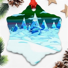 Frost Mountains Illustration Adventure Time Fantasy Art Landscape Ornament (snowflake) by Sarkoni