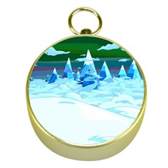 Frost Mountains Illustration Adventure Time Fantasy Art Landscape Gold Compasses by Sarkoni