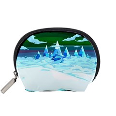 Frost Mountains Illustration Adventure Time Fantasy Art Landscape Accessory Pouch (small) by Sarkoni