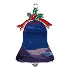 Cartoon Character Wallpapper Adventure Time Beauty In Nature Metal Holly Leaf Bell Ornament by Sarkoni