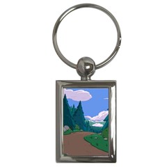 Adventure Time Cartoon Pathway Key Chain (rectangle) by Sarkoni