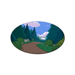 Adventure Time Cartoon Pathway Sticker (oval) by Sarkoni