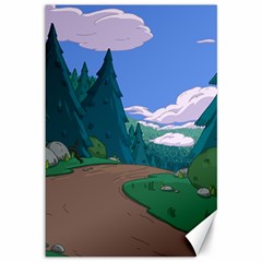 Adventure Time Cartoon Pathway Canvas 12  X 18  by Sarkoni