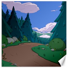 Adventure Time Cartoon Pathway Canvas 16  X 16  by Sarkoni