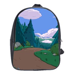 Adventure Time Cartoon Pathway School Bag (large) by Sarkoni