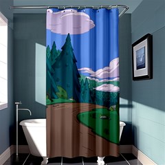 Adventure Time Cartoon Pathway Shower Curtain 36  X 72  (stall)  by Sarkoni