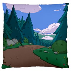 Adventure Time Cartoon Pathway Large Cushion Case (one Side) by Sarkoni