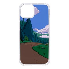 Adventure Time Cartoon Pathway Iphone 14 Tpu Uv Print Case