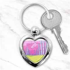 Red Mushroom Animation Adventure Time Cartoon Multi Colored Key Chain (heart) by Sarkoni