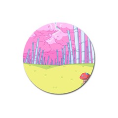 Red Mushroom Animation Adventure Time Cartoon Multi Colored Magnet 3  (round) by Sarkoni