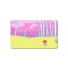 Red Mushroom Animation Adventure Time Cartoon Multi Colored Magnet (name Card) by Sarkoni