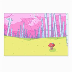 Red Mushroom Animation Adventure Time Cartoon Multi Colored Postcard 4 x 6  (pkg Of 10) by Sarkoni