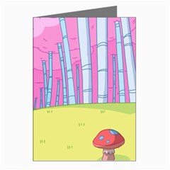 Red Mushroom Animation Adventure Time Cartoon Multi Colored Greeting Cards (pkg Of 8) by Sarkoni