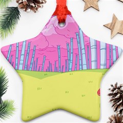 Red Mushroom Animation Adventure Time Cartoon Multi Colored Star Ornament (two Sides) by Sarkoni