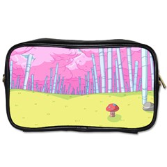 Red Mushroom Animation Adventure Time Cartoon Multi Colored Toiletries Bag (one Side) by Sarkoni