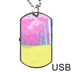 Red Mushroom Animation Adventure Time Cartoon Multi Colored Dog Tag Usb Flash (one Side) by Sarkoni