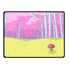 Red Mushroom Animation Adventure Time Cartoon Multi Colored Two Sides Fleece Blanket (small) by Sarkoni