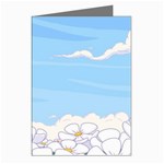 White Petaled Flowers Illustration Adventure Time Cartoon Greeting Cards (Pkg of 8) Left