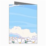 White Petaled Flowers Illustration Adventure Time Cartoon Greeting Cards (Pkg of 8) Right