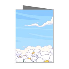 White Petaled Flowers Illustration Adventure Time Cartoon Mini Greeting Cards (pkg Of 8) by Sarkoni