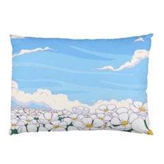 White Petaled Flowers Illustration Adventure Time Cartoon Pillow Case (two Sides) by Sarkoni