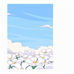 White Petaled Flowers Illustration Adventure Time Cartoon Large Garden Flag (two Sides) by Sarkoni