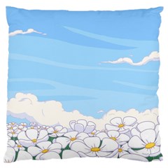 White Petaled Flowers Illustration Adventure Time Cartoon Standard Premium Plush Fleece Cushion Case (one Side) by Sarkoni