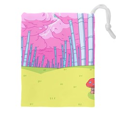 Red Mushroom Animation Adventure Time Cartoon Multi Colored Drawstring Pouch (4xl) by Sarkoni