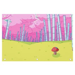 Red Mushroom Animation Adventure Time Cartoon Multi Colored Banner And Sign 6  X 4  by Sarkoni