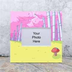 Red Mushroom Animation Adventure Time Cartoon Multi Colored White Box Photo Frame 4  X 6  by Sarkoni