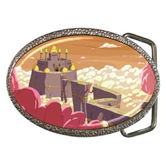 Animated Castle Illustration Adventure Time Cartoon Nature Belt Buckles by Sarkoni