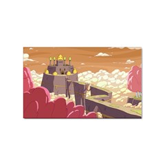 Animated Castle Illustration Adventure Time Cartoon Nature Sticker (rectangular) by Sarkoni